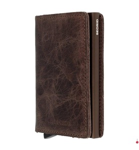 Secrid, Secrid - Portemonnaie Vintage - Dunkelbraun, SECRID Geldbörse »Slimwallet«