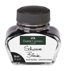 undefined, Tintenglas Schwarz 30 ml, Faber-Castell Tintenglas, schwarz, 149854, (30ml)