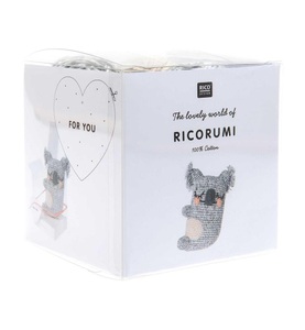 undefined, Rico Design 400027.006 Mal- & Bastel-Set für Kinder, Rico Creative Ricorumi Set Koala 25 g, 57.5 m, 100 % CO