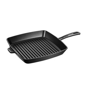 STAUB, Grillpfanne quadratisch, Schwarz, 30x30 cm, American Grillpfanne 30cm, Schwarz, Gusseisen