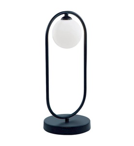 Homemania, Homemania - Tischlampe Schwarz Fancy - 1 x G9, Max 25W, Tischleuchte Fancy mit Glasschirm, schwarz