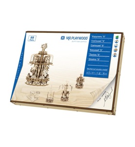 undefined, Mr Playwood - Karussell Kleines Modell 88-teilig (FR-DE-EN-POL-EE-RU-UKR), MR. PLAYWOOD Carrousel S 3D-Puzzle