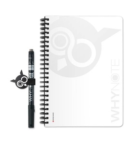 Whynote, WhyNote - Löschbarer Notizblock Book A5, WHYNOTE Notizbuch A5 WNBOK002 starter-kit, weiss