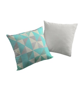 Adam Elements - ADAM - Kissenbezug Bio Bel 40 cm x 40 cm, Beige/Grau/Türkis