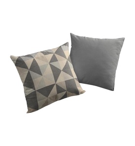Adam Elements - ADAM - Kissenbezug Bio Bel 40 cm x 40 cm, Grau/Schwarz