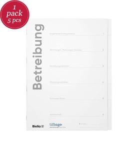 undefined, Biella - 5er-Set Betreibungsmappen A4 6lg Karton D, weiss, Biella Betreibungsmappe, A4, DE, weiss, 6-teilig, Karton, 3310206.9