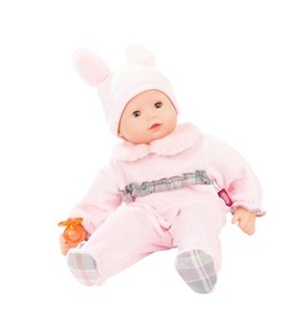 undefined, Götz Maxy Muffin 42cm ohne Haare Puppe mit Schnuller Weichkörperpuppe, Schlafaugen, 
