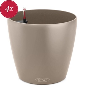 Lechuza, Lechuza - 4er-Set Blumenkästen mit Integriertem Bewässerungssystem Classico Color 21 - Sandbraun, 