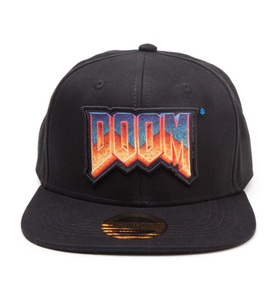 Doom, Doom Logo Patch Snapback Baseball Cap-Black (SB601706DOO) schwarz, 
