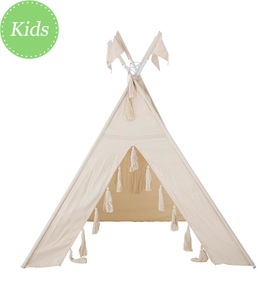 Bloomingville, Bloomingville - Spielzelt TIPI - Textil - crème - 110/110/140 cm, 