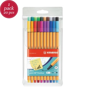 undefined, STABILO Point 88 Fineliner 20er Set, Stabilo Point 88 Feinschreiber, 0.4mm, 20 Farben, 88/20