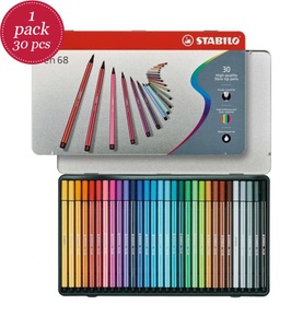 undefined, STABILO Fasermaler Pen 68 1mm 6830-6 30 Farben, Stabilo Pen 68, 1mm, Fasermaler, 6830-6, (30 Farben)