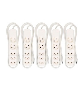 MH Basic-Line, MH Basic-Line 160817 Steckdosenleiste mit Schalter Weiß CH-Stecker 5 St., 