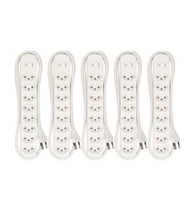 MH Basic-Line, MH Basic-Line 160811 Steckdosenleiste mit Schalter Weiß CH-Stecker 5 St., Max Hauri 160811 Steckdosenleiste mit Schalter Weiß CH-Stecker 5 St.