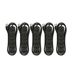 MH Basic-Line, MH Basic-Line 160801 Steckdosenleiste mit Schalter Schwarz CH-Stecker 5 St., 