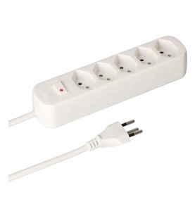 Max Hauri AG, Max Hauri AG 160264 Steckdosenleiste 19 Zoll 1 Stück Weiß CH-Stecker 1 St., Max Hauri Steckdosenleiste Basic-Line 5x T13 Weiss, mit Schalter
