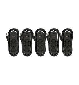 MH Basic-Line, MH Basic-Line 160789 Steckdosenleiste mit Schalter CH-Stecker 5 St., Max Hauri Steckdosenleiste Basic-Line 3x T13 Schalter Sw, 5er Pack