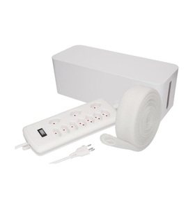 Max Hauri, Max Hauri - Kabelbox mit Steckerleiste 7x T13, 3x Typ11 Weiss, Max Hauri 163997 Steckdosenleiste mit Schalter Weiß CH-Stecker 1 St.