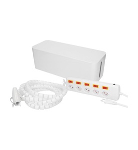 Max Hauri, Max Hauri - Kabelbox mit Multi-Switch Steckerleiste 5x T13 Weiss, Max Hauri 164012 Steckdosenleiste mit Schalter Weiß CH-Stecker 1 St.