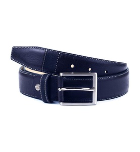 Ortiz & Reed, Gürtel - Leder - marineblau - B: 35 cm, 
