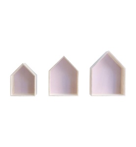 Little nice things, Little Nice Things - 3er-Set Wandregale - Beige und Hellrosa, 