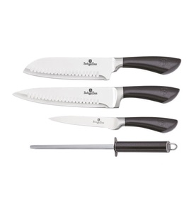 Berlinger Haus, Berlinger Haus - 4-teiliges Messerset - Dunkelgrau, Berlinger, Unsere Neuheiten, Berlinger Haus 4-teiliges Messerset Metallic Line Carbon Pro Edition, Produkte & Wohnen