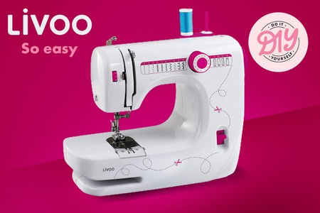Livoo, Livoo - Nähmaschine - Livoo Nähmaschine, Livoo Nähmaschine «DOM343», 14 integrierte Stiche, mit LED-Licht