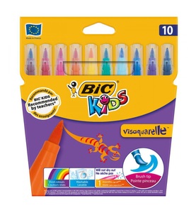 Bic, BIC Kid Visaquarelle 4,5mm 828964 10 Farben, Etui, Bic Kid Visaquarelle, 4,5mm, 828964, (10 Farben, Etui)