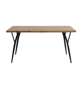 Mobilia, Mobilia - Tisch 150x90 cm - natur, Beine schwarz, Esstisch mit Eiche-Dekor natur 150x90