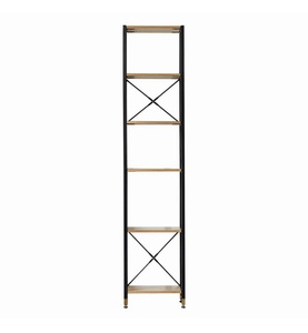 Mobilia, Mobilia - Regal - Natur und Schwarz, Regal schmal natur 45x210