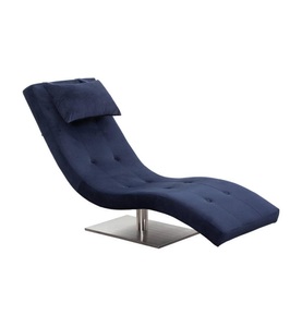 mutoni casual, Relaxliege Samt blau, SalesFever Relaxsessel