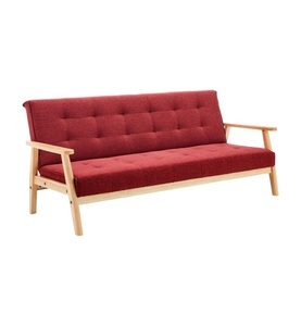 mutoni casual, Bettsofa 3-Sitzer Strukturstoff karminrot 190, 
