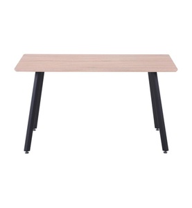 Mobilia, Mobilia - Tisch 140x80 cm - Platte natur, Gestell schwarz, Esstisch Sonoma Eiche Dekor mit Metallbeinen 140x80