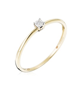 Le Diamantaire, Solitär Pure - Gelbgold - Diamant 0.01 kt, 