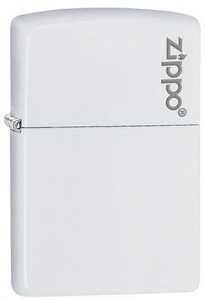 Zippo, Zippo Feuerzeug - White Zippo Logo (weiss matt)
