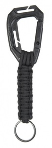 undefined, Paracord Schlüsselanhänger mit Molle-Karabiner - schwarz, Paracord Schlüsselanhänger mit Molle-Karabiner - schwarz