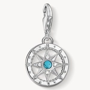 Thomas Sabo, Kompass-Charm mit Zirkonia Thomas Sabo Türkis
