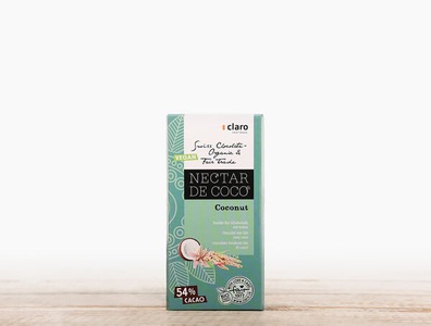Claro Fair Trade, Dunkle Bio Schoggi mit Kokos vegan, 100g, 
