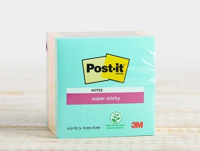 Post-it Super Sticky Notes, 76x76mm, 6 Blöcke