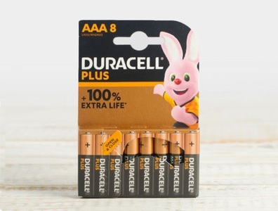 DURACELL Batterien Plus, AAA, 1.5V, 8 Stück