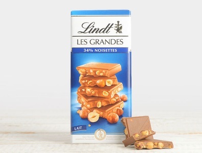 Lindt & Sprüngli, Lindt Les Grandes Tafelschokolade Milch Nuss, 150g, Lindt Les Grandes Tafelschokolade Milch Nuss, 150g