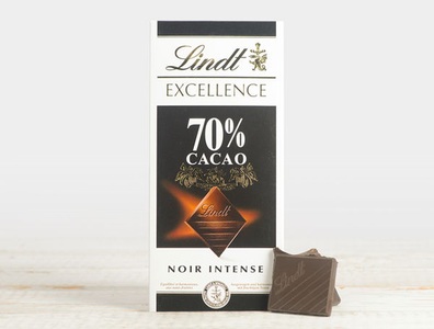 Lindt & Sprüngli, Lindt Excellence Tafelschokolade Dunkel 70% Kakao, 100g, 