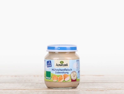 Alnatura, Bio Hühnchenfleischzubereitung, 125g, 