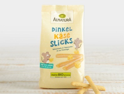 Alnatura, Bio Dinkel Käse Sticks, 80g, Bio Dinkel Käse Sticks, 80g