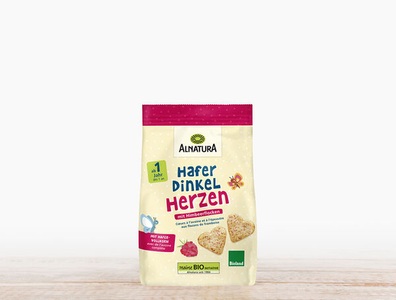 Alnatura, Bio Hafer-Dinkel-Herzen, 125g, Bio Hafer-Dinkel-Herzen, 125g