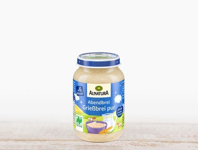 Alnatura, Bio Abendbrei Griessbrei pur, 190g, 