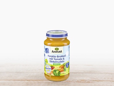 Alnatura, Bio Karotten, Brokkoli mit Tomaten und Dinkelnudeln Demeter, 220g, Bio Karotten, Brokkoli mit Tomaten und Dinkelnudeln Demeter, 220g