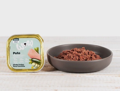 WOW, Truthahn & Zucchini Hundenassfutter, 150g, 
