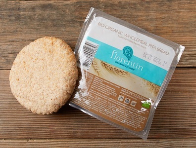 Florentin, Bio Vollkorn-Pita Taschenbrot vegan, 4 Stück, 280g, Bio Vollkorn-Pita Taschenbrot vegan, 4 Stück, 280g