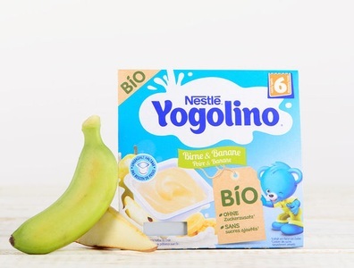 Yogolino, Yogolino Bio Birne & Banane, +6 Monate, 4x90g, Yogolino Bio Birne & Banane, +6 Monate, 4x90g